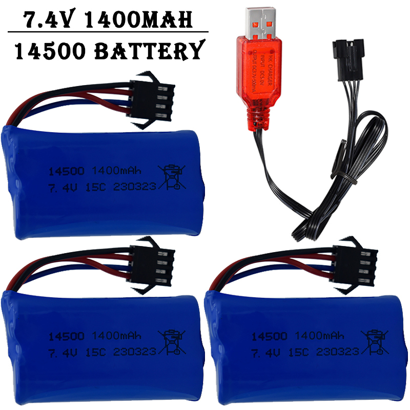 7.4V 1400mAh 14500 lithium-ion - Rc Helicopter Charger reseña y precio