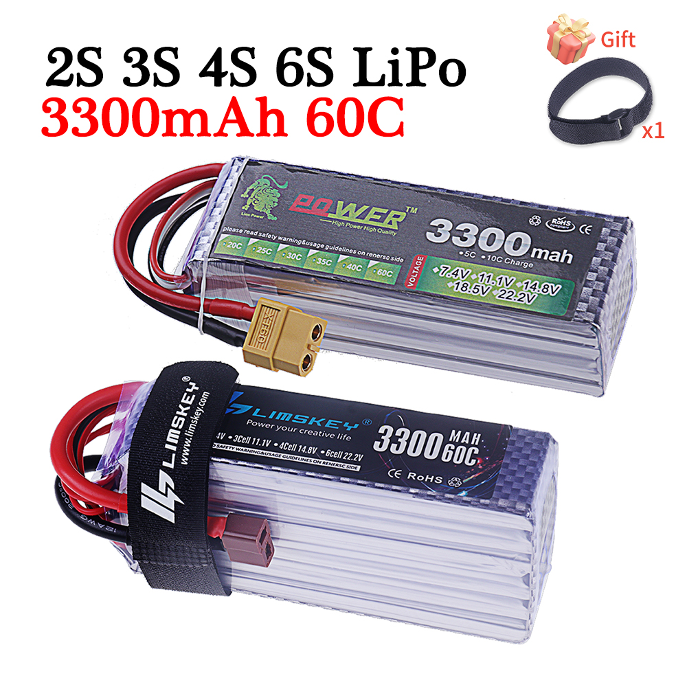 60C Lipo Battery 3300mAh 7.4V  - Rc Helicopter Parts reseña y precio