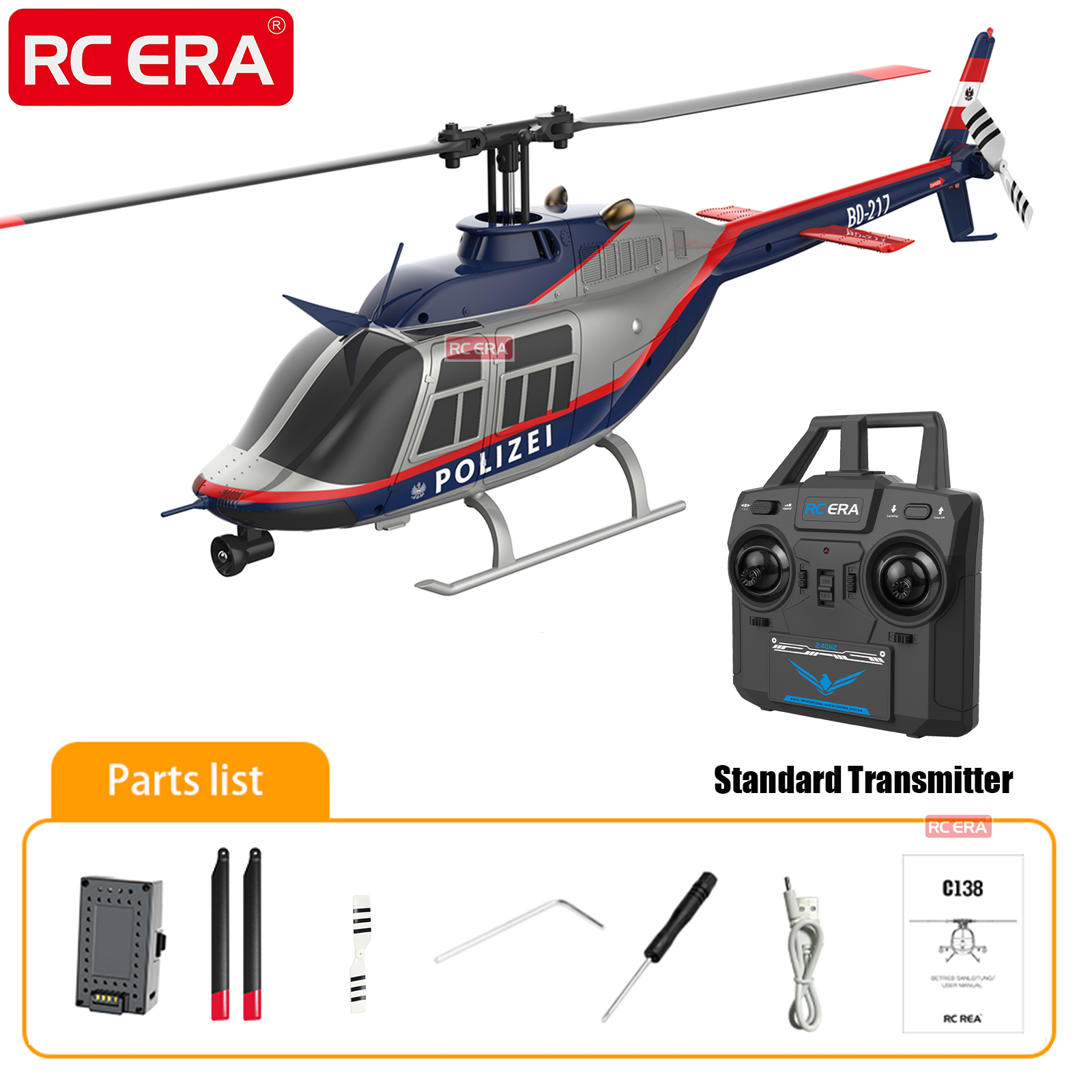 RC ERA C138 BELL 206 Jet Range - Rc Helicopter Large reseña y precio