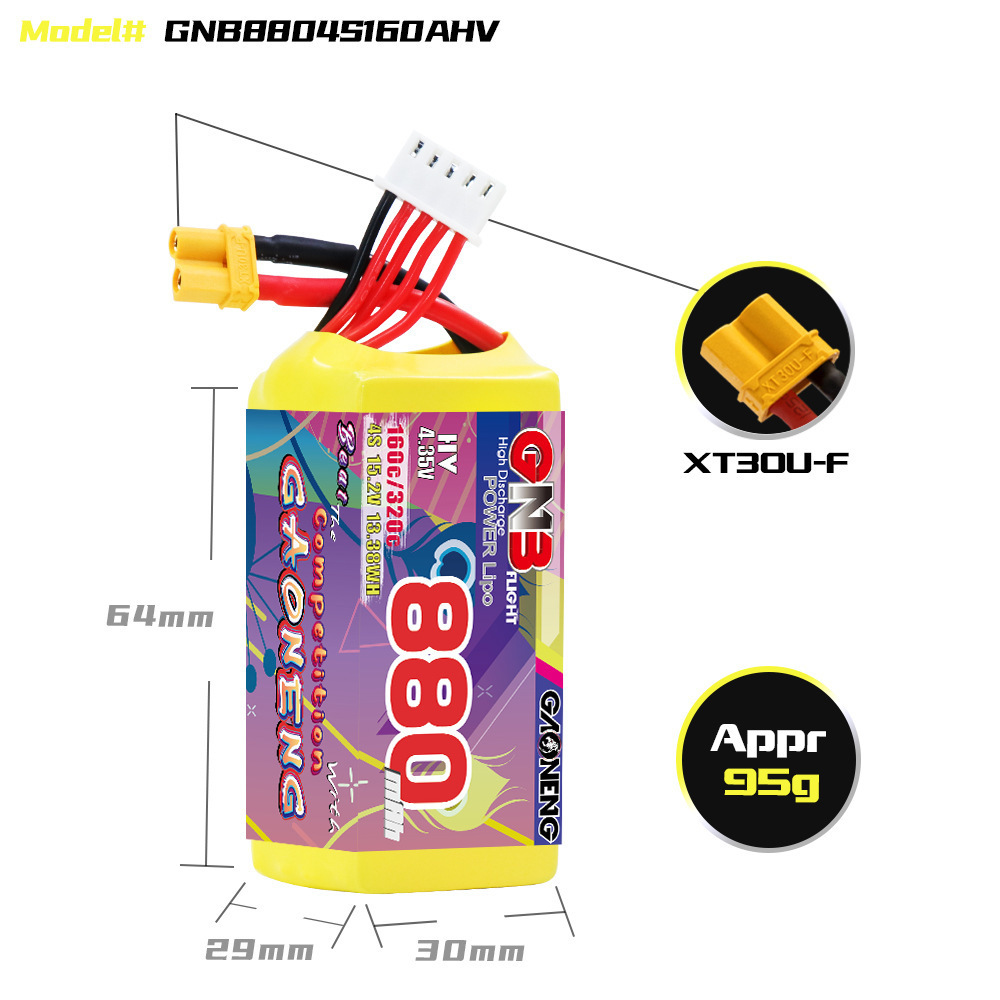 GNB 4S 880mAh 15.2V 160C/320C  - Rc Helicopter Parts reseña y precio