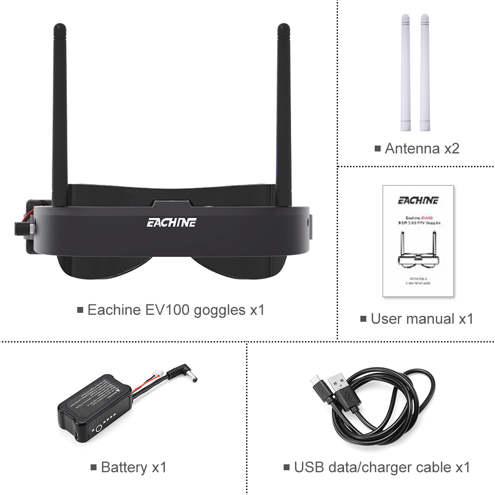 Eachine EV100 720*540 5.8G 72C - Rc Helicopter Case reseña y precio