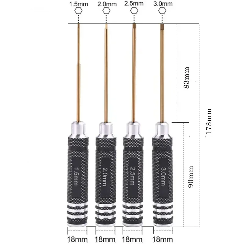 0.9/1.27/ 1.3/ 1.5/ 2.0/ 2.5/  - Rc Helicopter Tool Kit reseña y precio