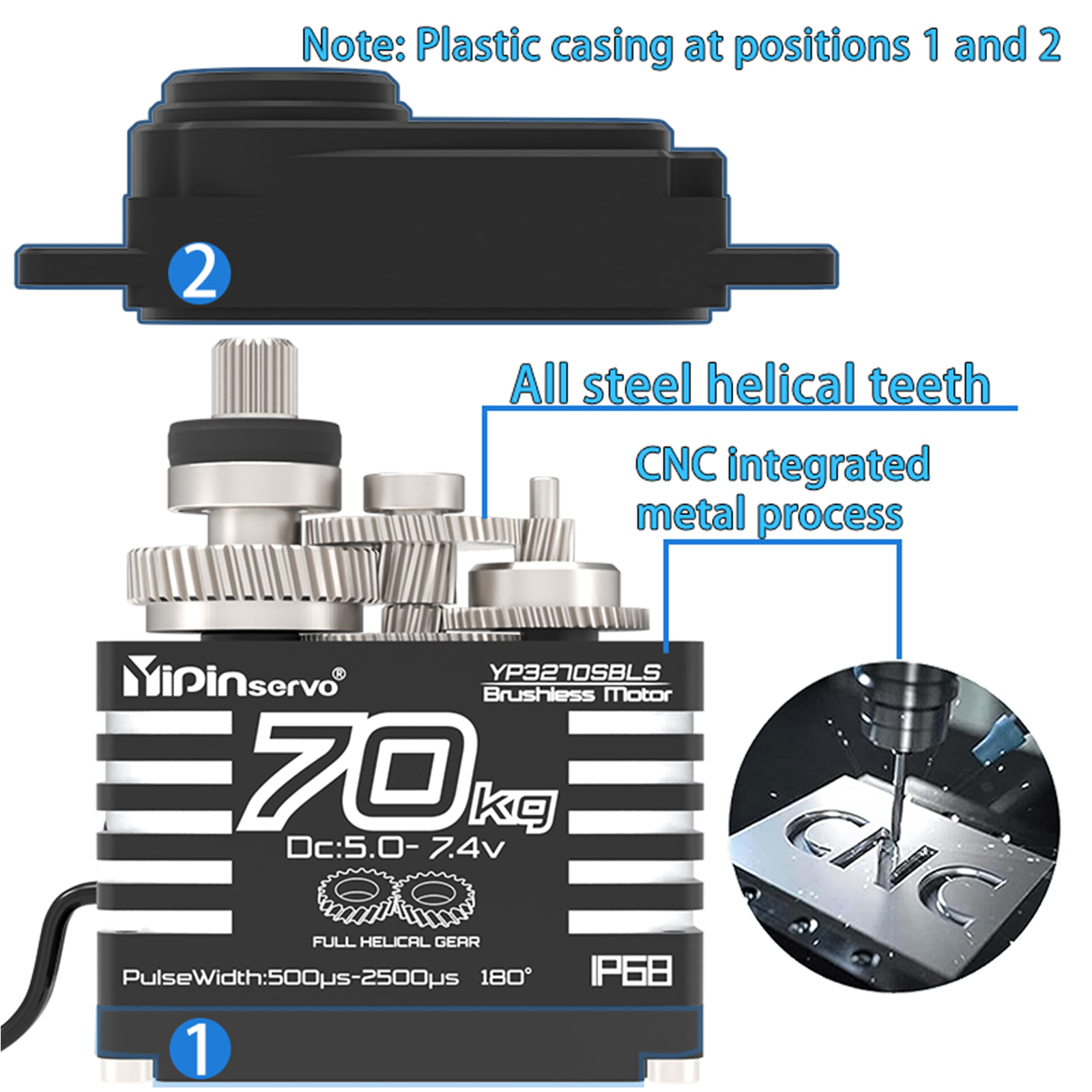 70kg Digital Servo 8.4V 180 De - Rc Helicopter Servo reseña y precio