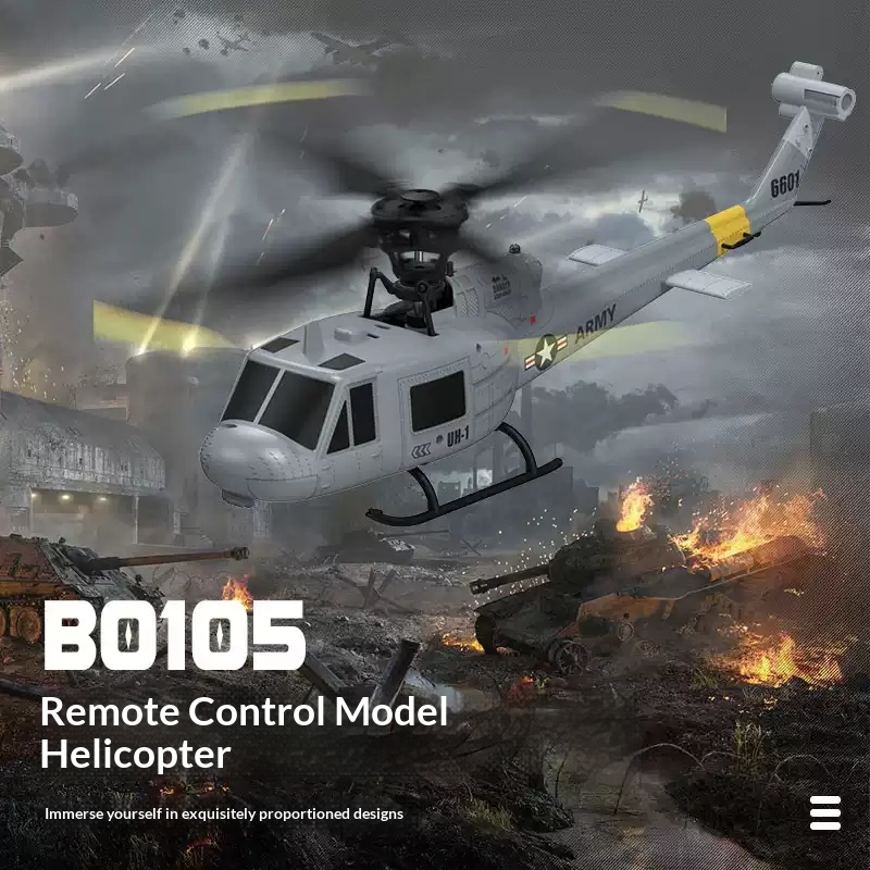 Huey F6601 4CH RC Helicopter - - Rc Helicopter Single Rotor reseña y precio