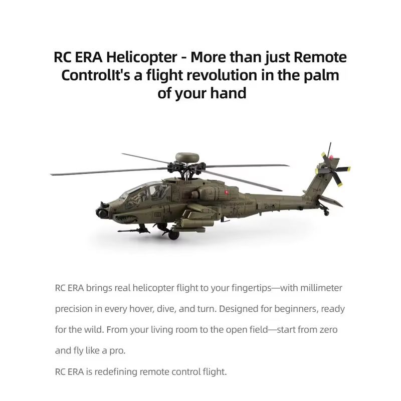 Rc Era Ah 64d Apache Helicopte - Rc Helicopter Single Rotor reseña y precio