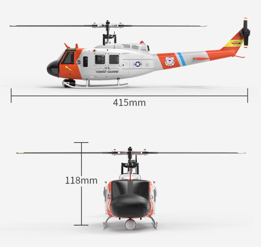 YUXIANG F07S Battery UH-1 RC H - Rc Helicopter Coaxial reseña y precio