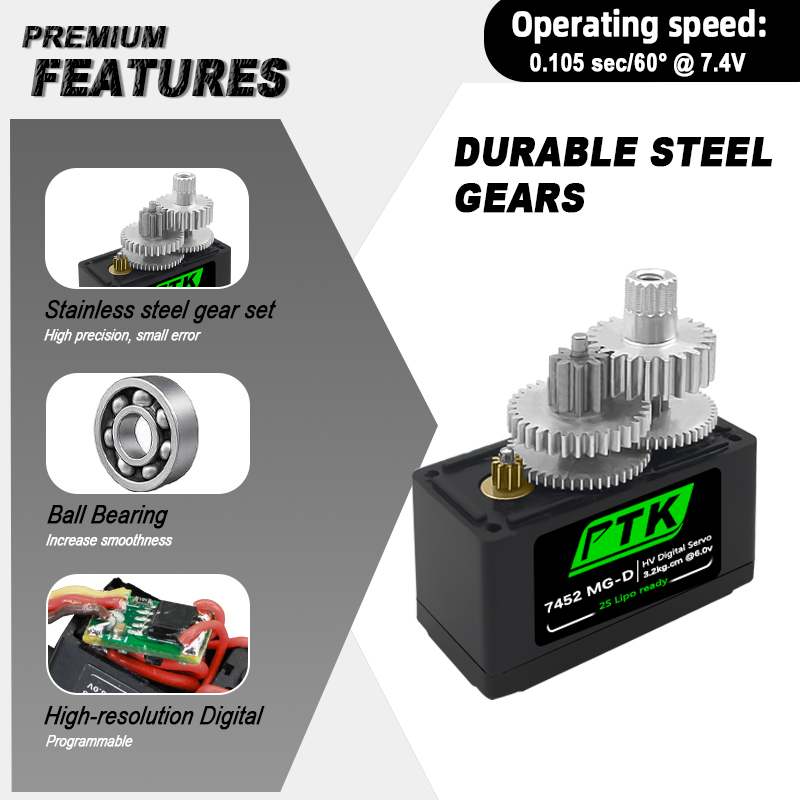 PTK 7452 MG-D 9g Digital Servo - Rc Helicopter Parts reseña y precio